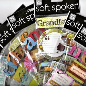 Soft Spoken sticker embellishment lot Family Theme